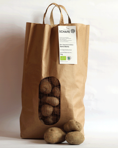 Ein 5 kg Sack Bionta-Biokartoffeln